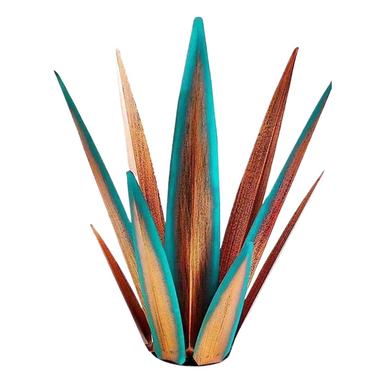 ZFIHAV 1pcs Metal Garden Decor Large Tequila Rustic Sculpture Agave Plants For Outdoor Patio Yard Home for Garden