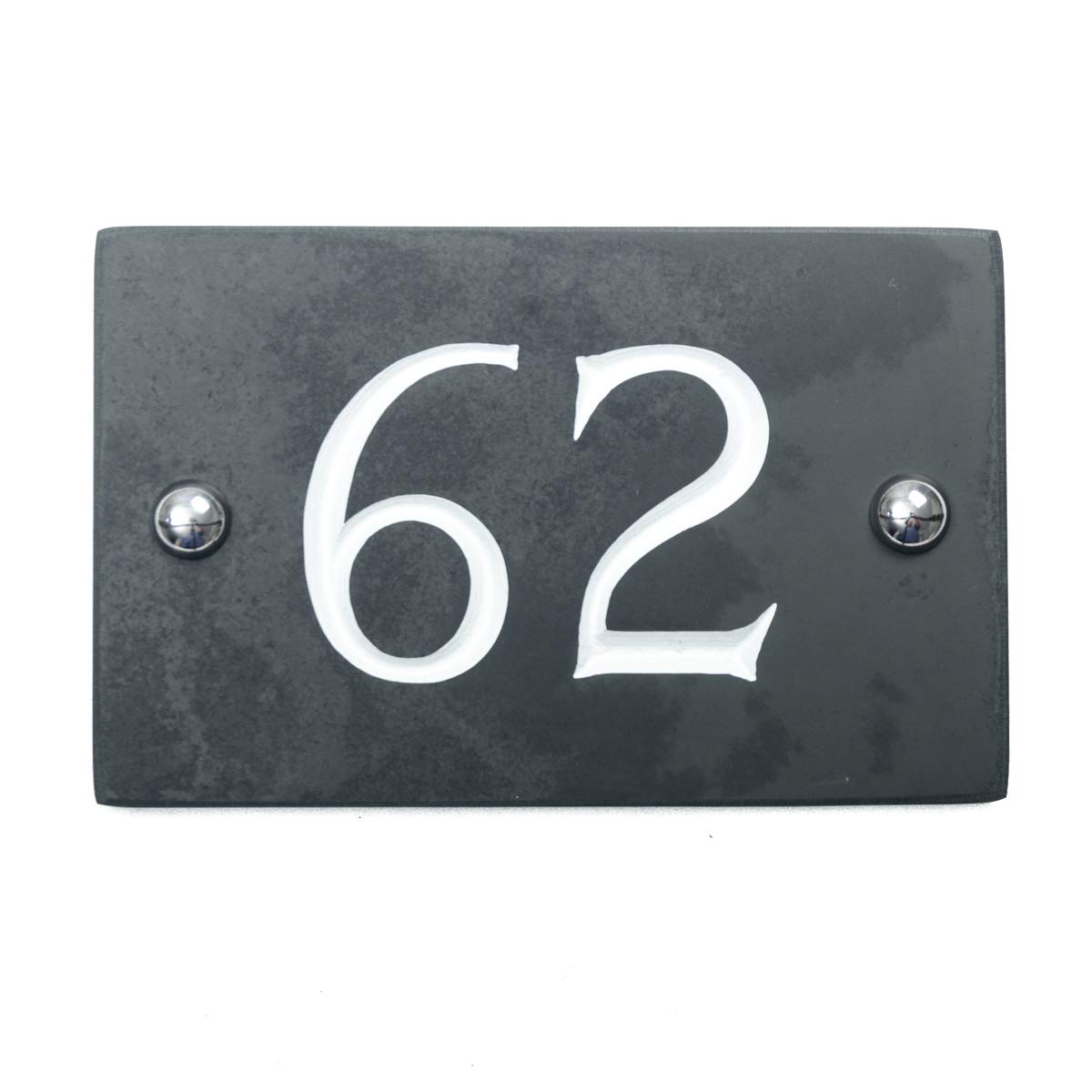 Slate Engraved House Number 62