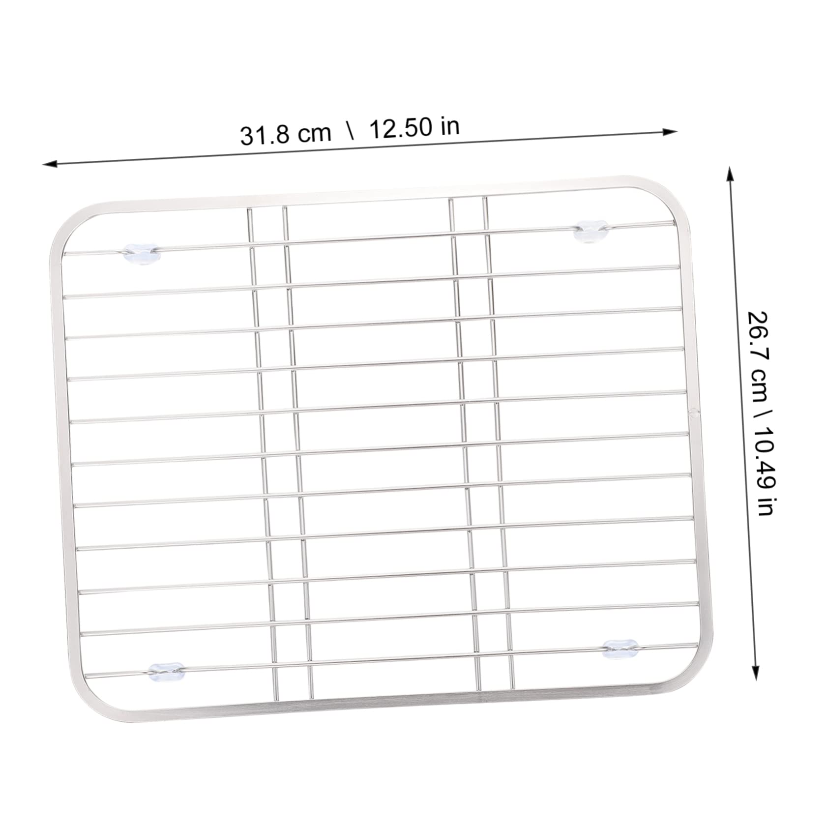 Cabilock Rejilla para Secar Platos de Acero Inoxidable 304, Escurridor Resistente y Fácil de Limpiar para Cocina y Fregadero, Soporte Multiusos para Utensilios y Almacenamiento