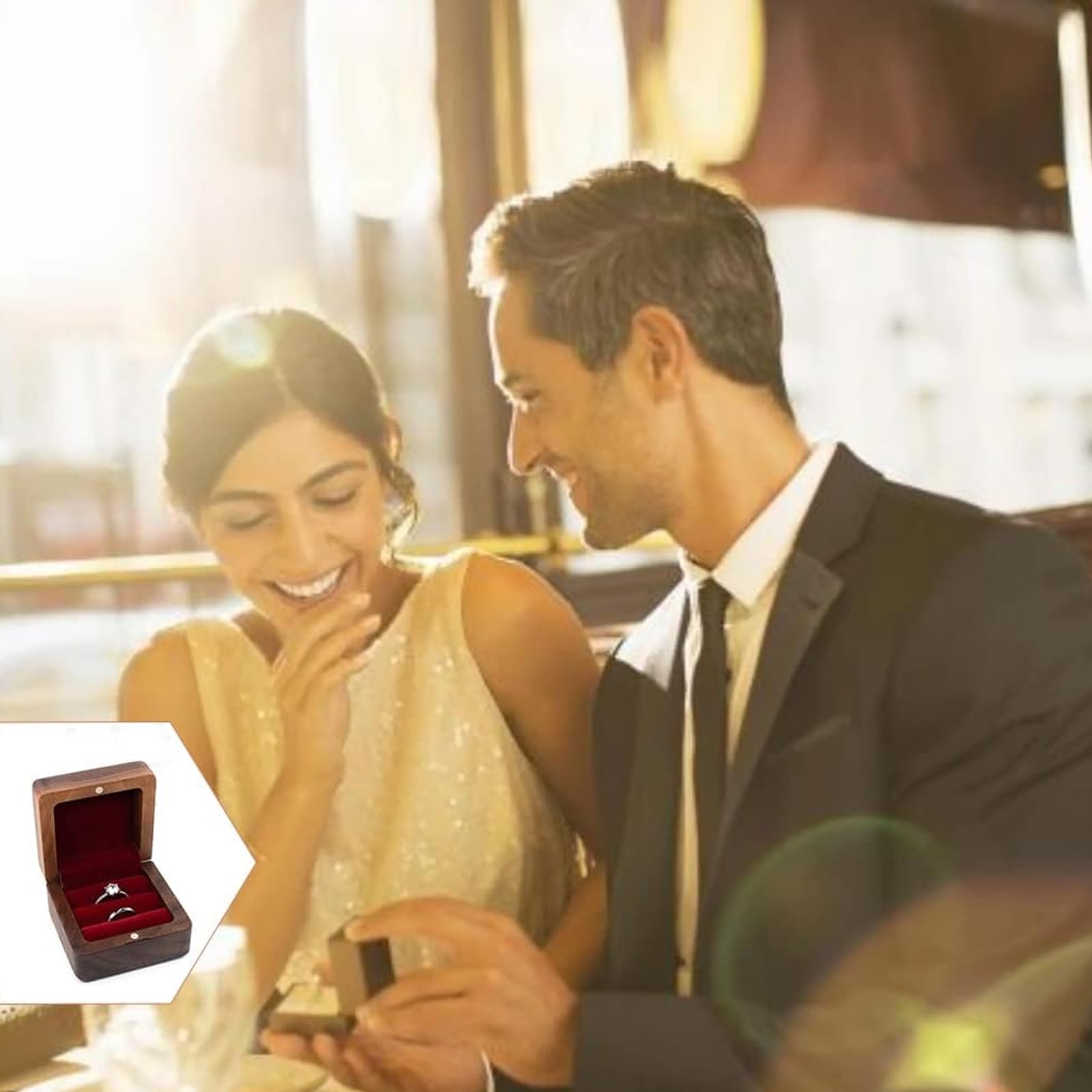 Boîte à Bagues En Bois De Noyer. Boîte à Bagues - Canada