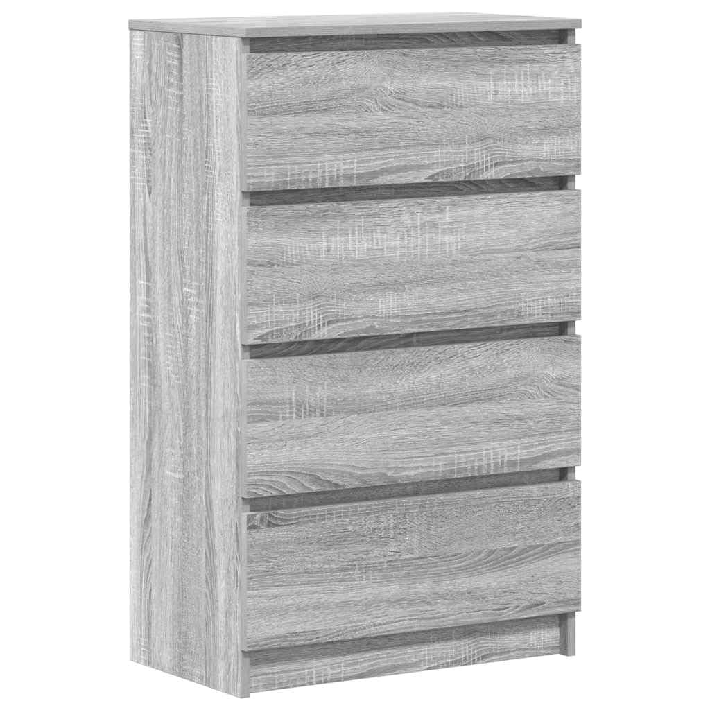 vidaXL Buffet Armoire de Rangement Organisateur de Maison Meuble de Salle de Séjour Salon Intérieur Sonoma Gris 60x35x98,5 cm Bois d'Ingénierie