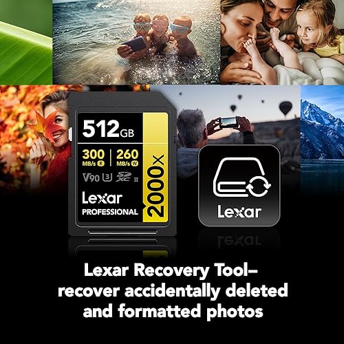 Miniatura 10 de Lexar Tarjeta de memoria SDXC profesional de 64 GB, 2000x, UHS-II, C10, U3, V90, video Full-HD y 8K, lectura de hasta 300 MBs, para cámaras DSLR,