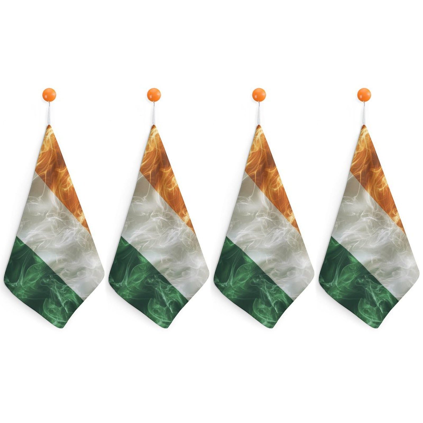 TXFBTRFSA Ireland Irish Flag Hand Towels with Hanging Loop Kitchen Towel Handkerchiefs Cleaning Cloths