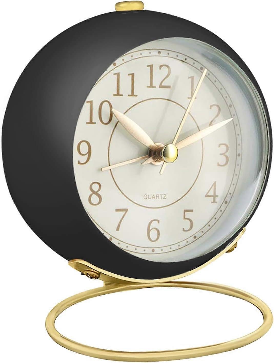 Réveil de chevet silencieux Dww horloge sans tic-tac à piles noir