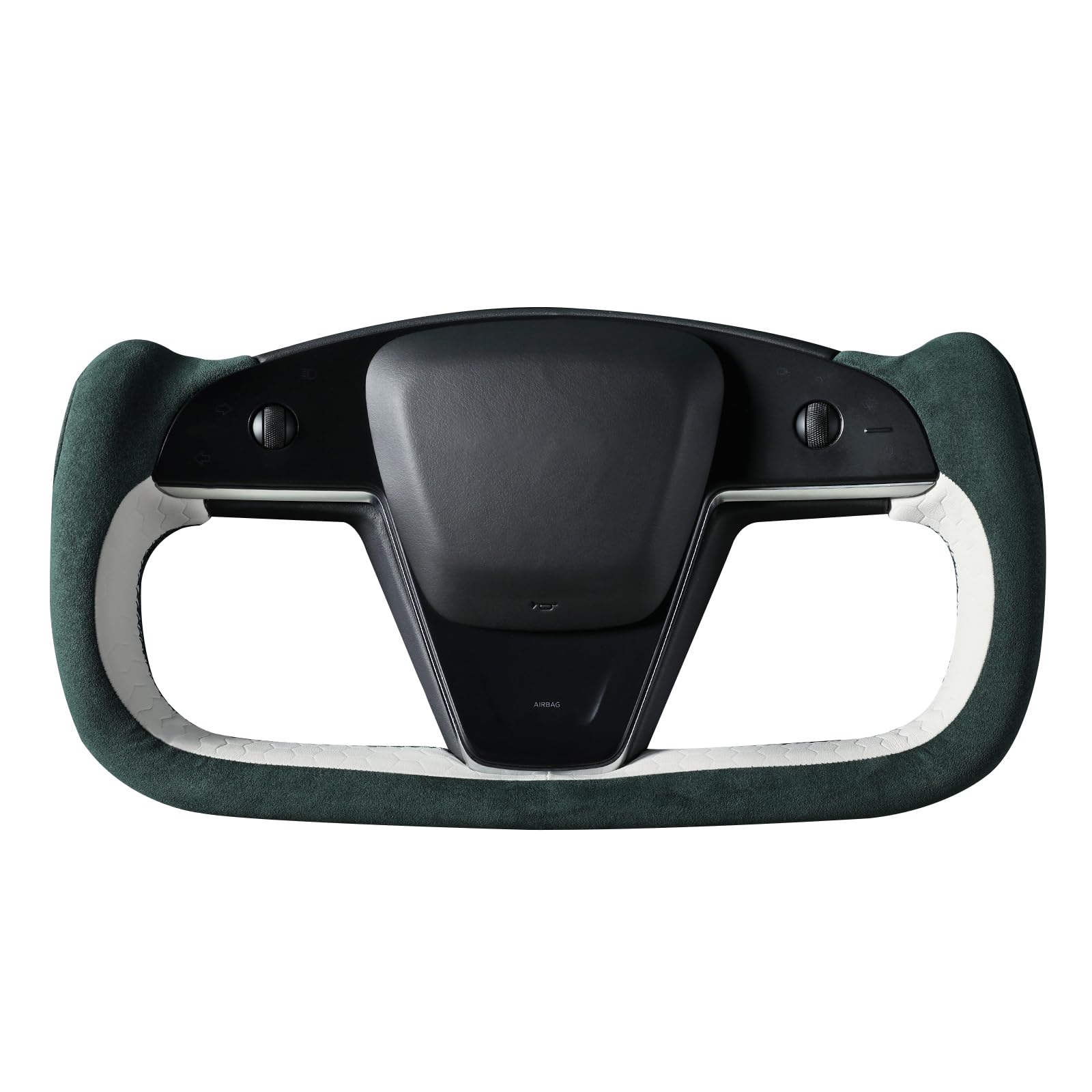 MEWANT Hand Stitched Tesla Model S Yoke Steering Wheel Cover Wrap for Tesla Model S 2021-2023 / Model X 2021-2023 Tesla Yoke Steering Wheel