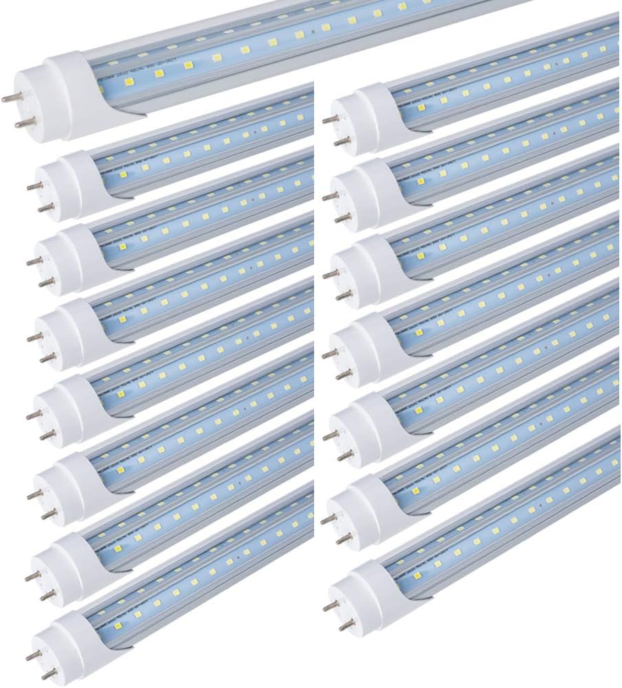 signmark 15 Pack T8 V Shaped 6FT 40W LED Tube Light Bulb G13 2 Pin Base 6000K Daylight White Ballast Bypass 6 Foot Garage Warehouse Shop Lights Replacement for T10 T12 Flourescent Tubes