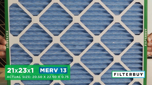 Image of Filterbuy 21x23x1 Air Filter MERV 13 Smoke & Allergy Defense (4-Pack)