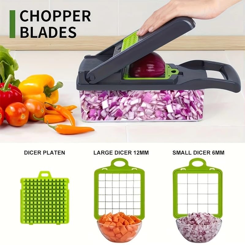 Cortadora multiusos para cocina de 14 piezas miniatura 2