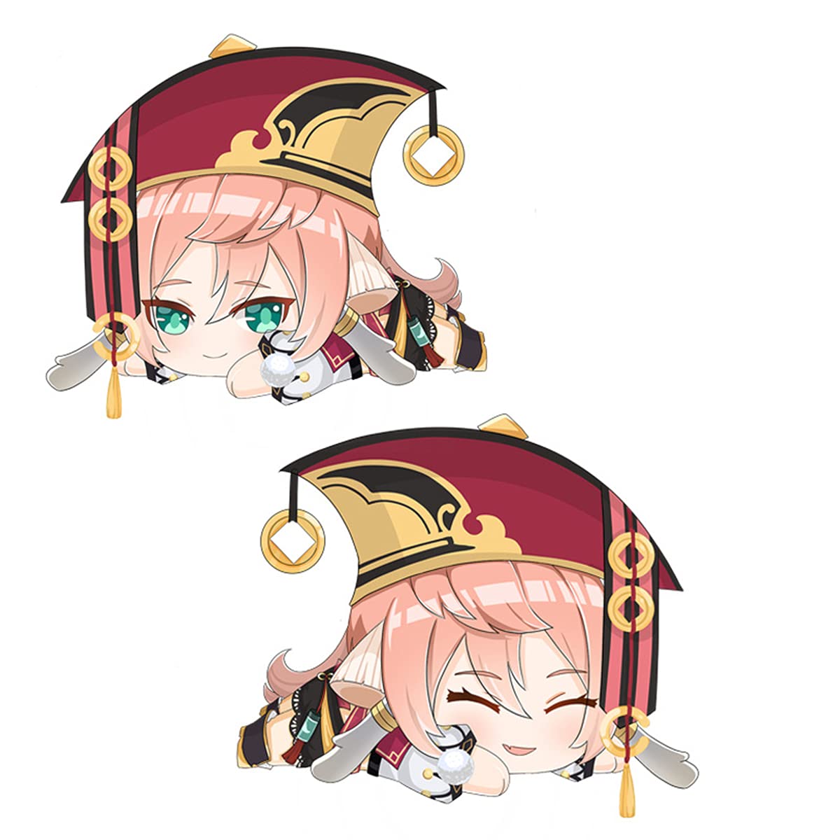 Genshin Impact Double-Sided Printed Hugging Manga Cosplay Plush Toy Throw Pillow 45cm x 35cm(17.7in x 13.8in) for Halloween Decorations Birthday Gift Cute Holiday Toys Gift for Kids (yanfei)