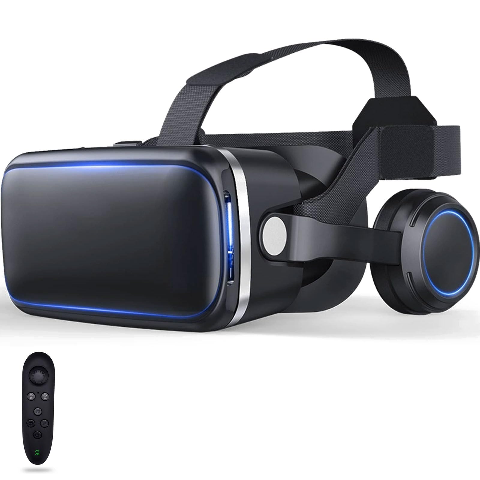 Casque VR, Casque Réalité 3D Virtuelle, Lunettes de Réalité Virtuelle 3D Compatible avec Smartphones Android/iPhone de 4,7 à 7,2 Pouces, Casque de Réalité Virtuelle pour Films Et Jeux(F)