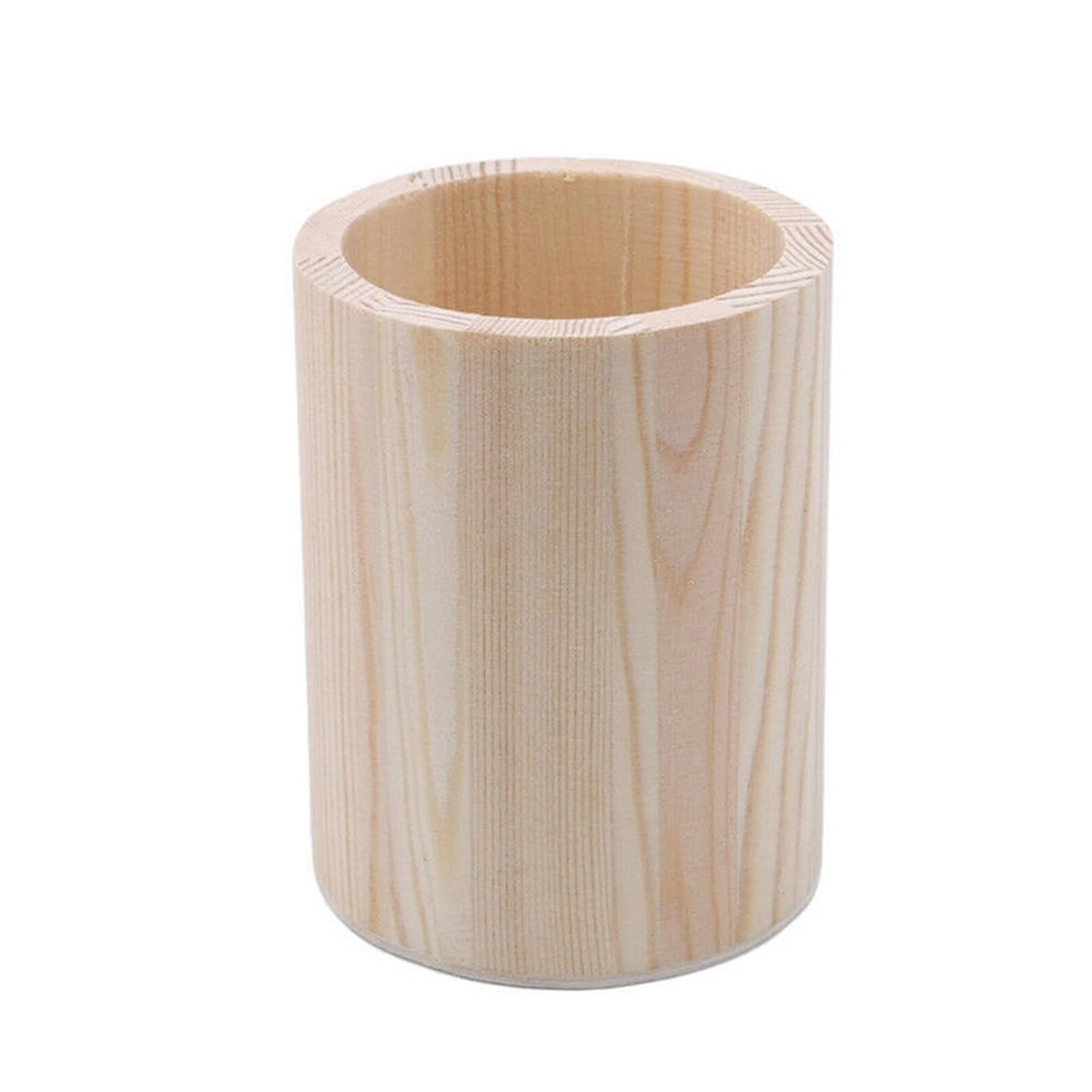 DHYUACN Pen Holder Wooden Pen Storage Box Pencil Pot Office Organizer Desktop Holder Makeup Brush Container Home Stationery Supplies Desk Pen Holder(Type 2)
