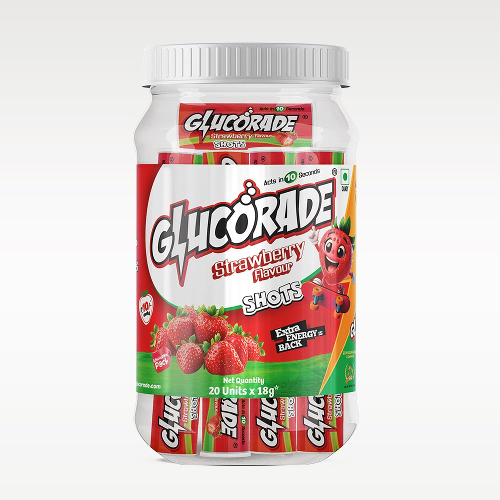 Shots Strawberry Flavour Jar pack of 20 Tubes (1 Jar) tube contain 9 Tablets