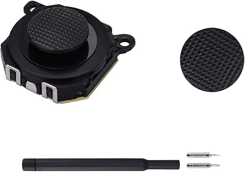 IKPEK 1 joystick analógico 3D negro y 2 tapas de botón de repuesto para Sony PSP 1000 1001