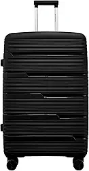 Mala de Viagem Grande 32kg em Polipropileno Cadeado TSA Rodas 360 Gladiador P2G (Preto)