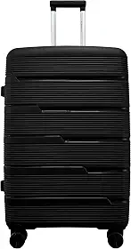 Mala de Viagem Grande 32kg em Polipropileno Cadeado TSA Rodas 360 Gladiador P2G (Preto)