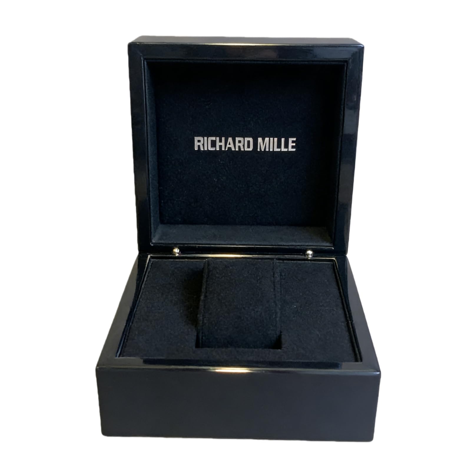 Boîte Montre Bois Laqué Noir Emplacement Unique Organisateur Cadeau Set Sac Manuel 14cm pour Richard Mille RM 055