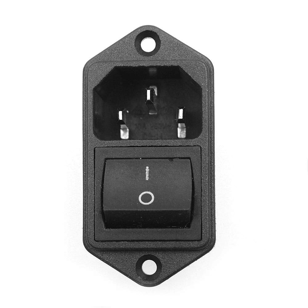 Panel Mount On Off On Rocker Switch Black Large Black Rectangle Rocker ...