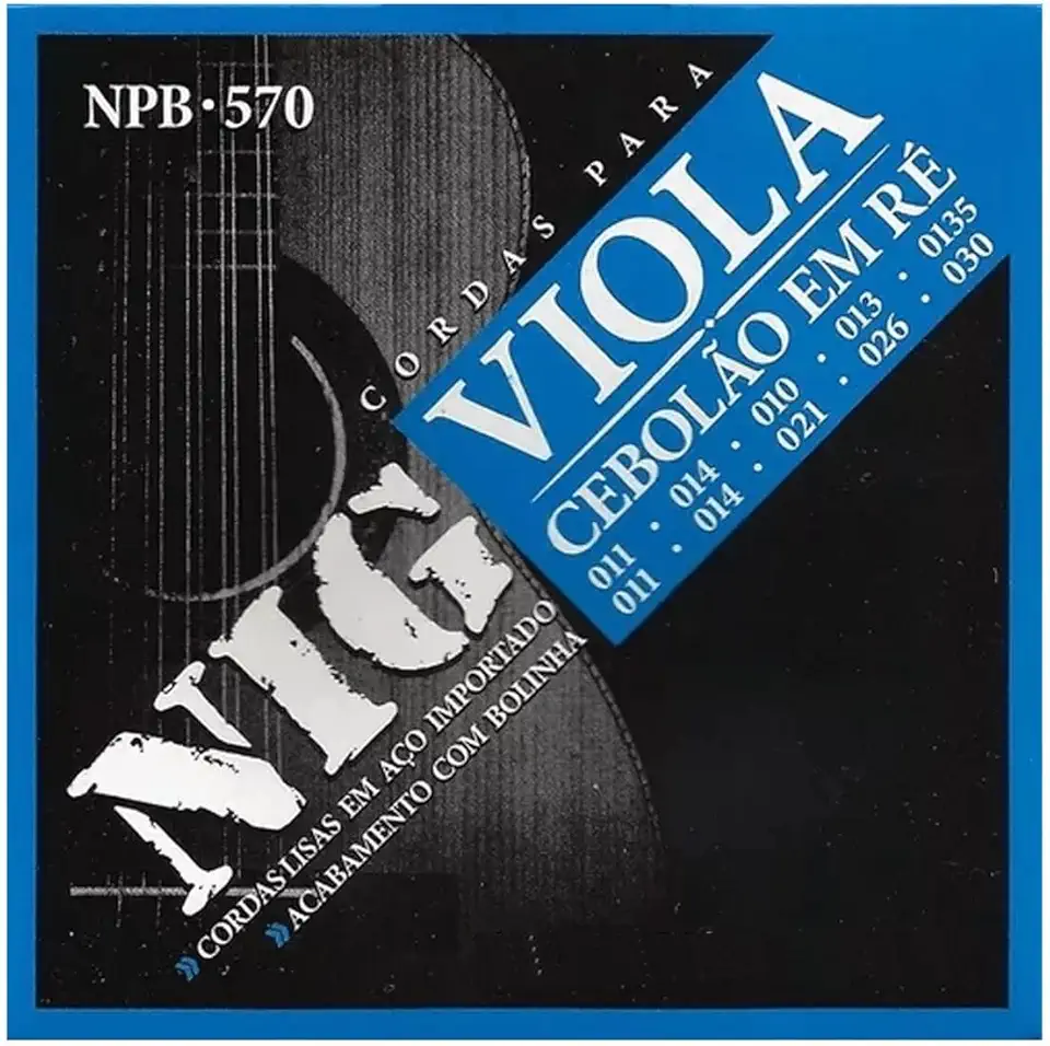 Encordoamento Nig Cebolão Em Ré Viola Caipira Tensão Média