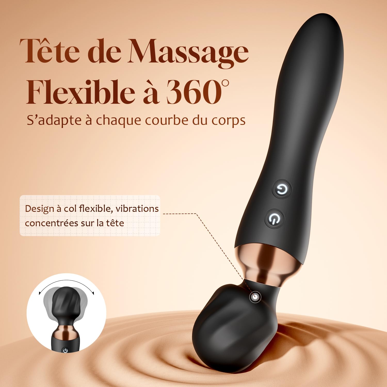 Vibromasseurs Feminin Vibrant à Double Embout Sex Toys, 12 Modes & Tête Flexible Vibromasseur Sextoyse Couple Plaisir, Sextoyse Femme Clitoridienne Gode Vibro-masseur Sextoy, Silencieux Vibrators