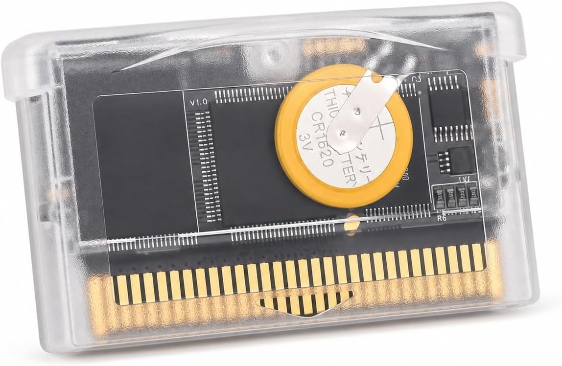 GBA Flash Cart, 32MB Rewritable Game Cartridge 1MB Static RAM and Solar Sensor, with RTC Chip, for GBA SP Game Boy Player