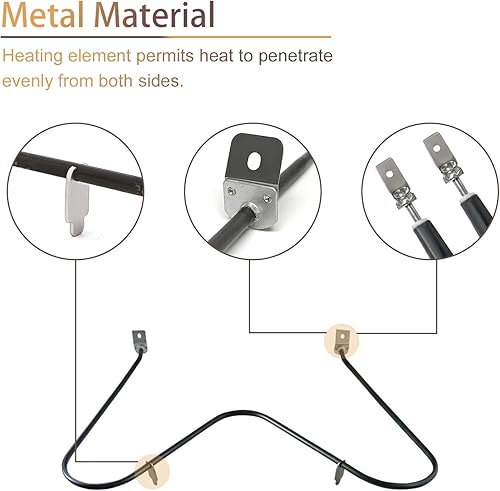 Miniatura 3 de 316075103 316075104 Elemento calefactor de horno para Frigidaire Kenmore 790 reemplaza 316075102 PS438018 AP2125026 FEF366EMD FEF366ECD FEF326FSE