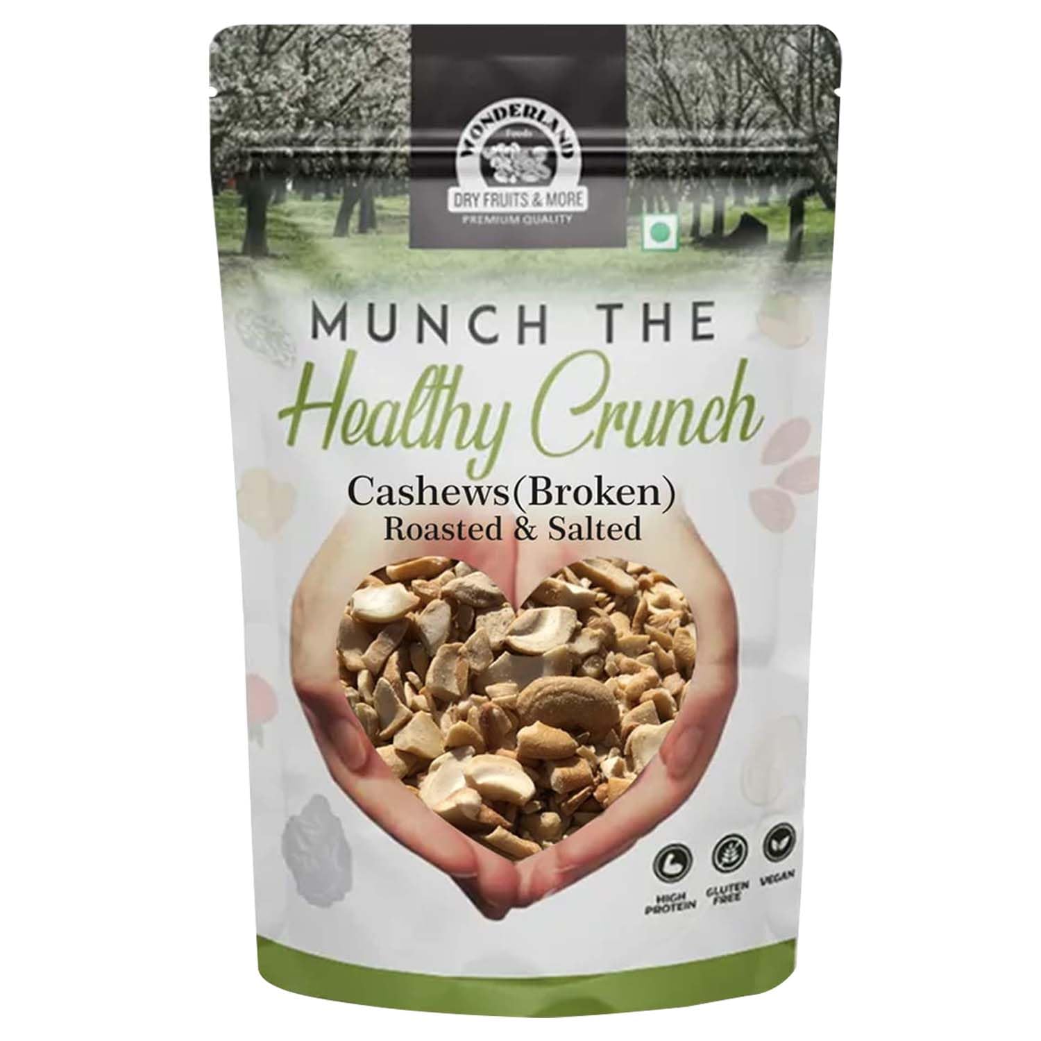 WONDERLAND FOODS (DEVICE) Roasted&Lightly Salted Broken Cashew Kaju 400G Pouch|Namkeen Kaju Tukda|Cashew Nut|Gluten&Gmo-Free|Delicious&Healthy Nuts (B0BS99BT3Q) Amazon Price History, Amazon Price Tracker