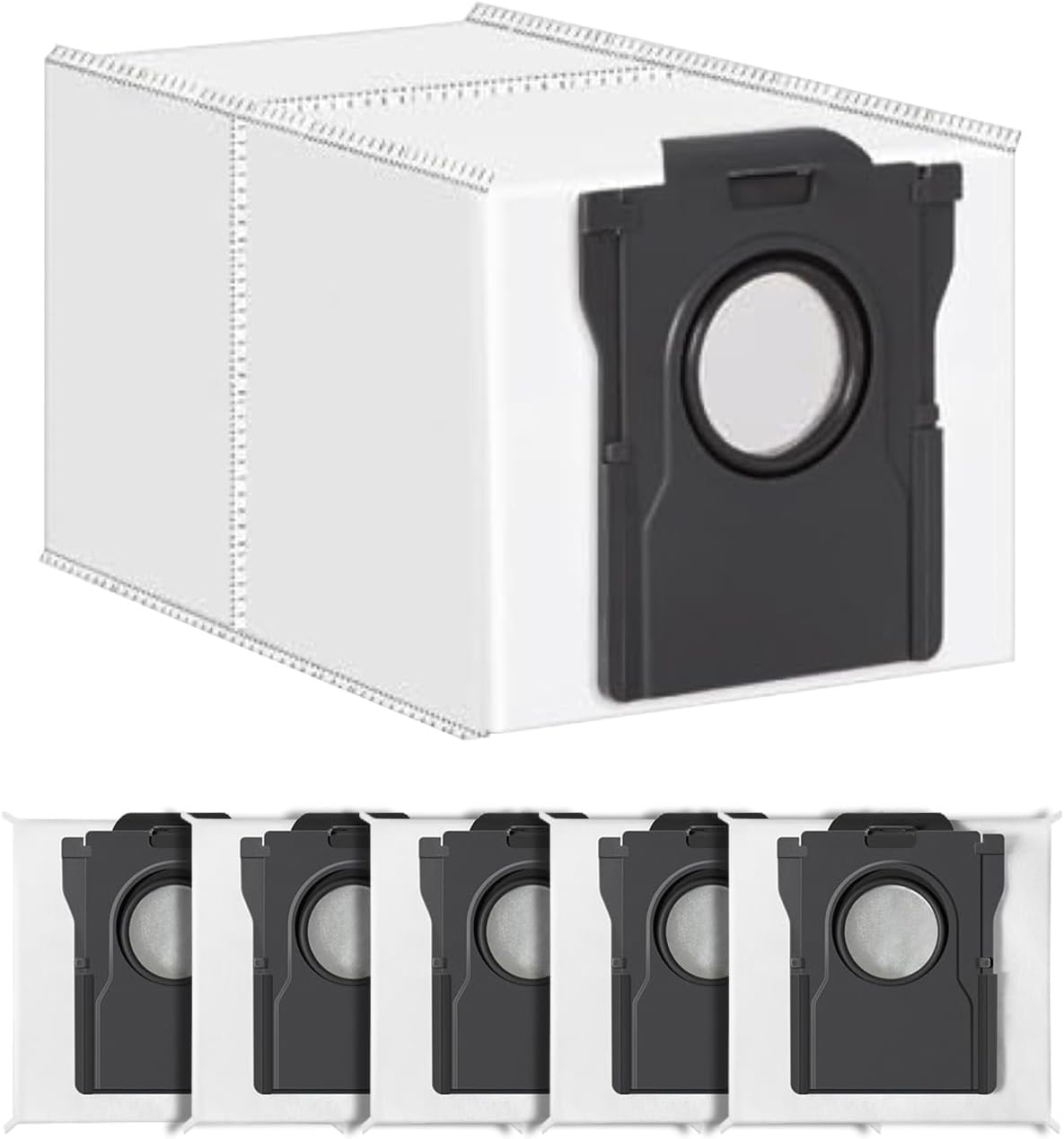 6Pack Vacuum Dust Bags - 3.2L Large Disposable Dust Bag for Dreame X40 Ultra/X30 Ultra/L40 Ultra/L10s Pro Ultra/L10s Ultra Gen2 Vacuum Cleaner Dust Bags Replacement, X40 Ultra Dust Bag, White