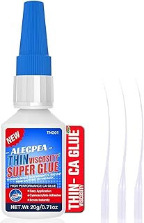 20g Thin CA Glue (2-3 CPS), 2-5 Second Cure Time - Ideal for Hobbies and Precision Work: Woodworking, Model Making (Cars, Airplanes), Pen Turning, Inlays, and Surface Stabilization