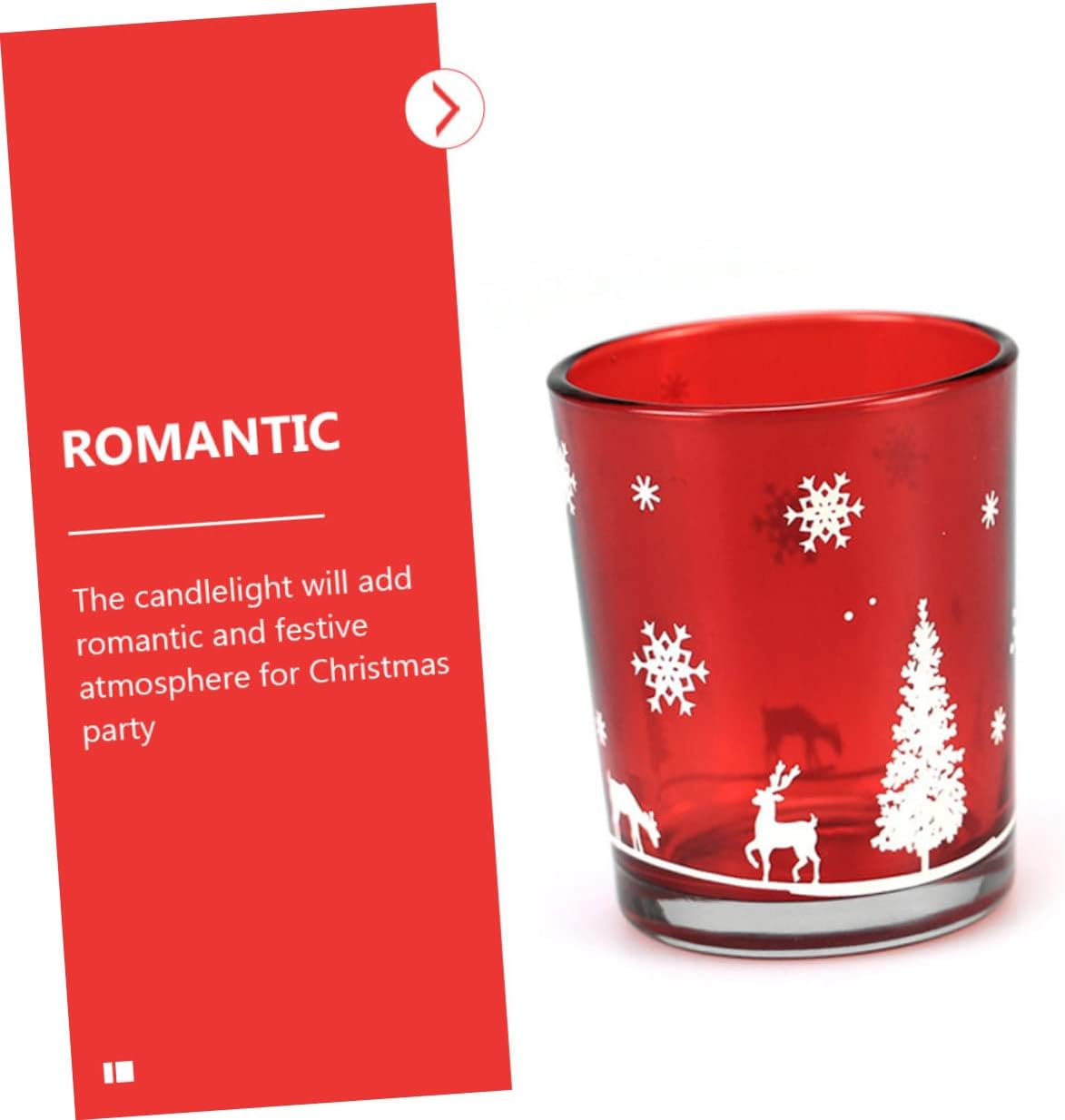 2pcs DIY Christmas Candle Holder Cup Festive Scented Candle Container for Tealight Votive Decorative Ornament for Holiday Home Decor