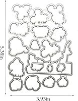 Vista 2 de Juego de sellos y troqueles de ratones y árboles para hacer tarjetas, sellos transparentes y troqueles de corte de metal para álbumes de recortes