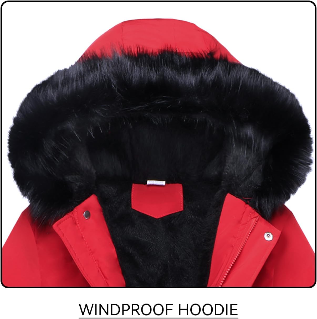 Girl Winter Coat Heavyweight Padded Puffer Jacket Kids Parka Fleece Snow Clothes - Image 3