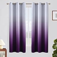 Vista 30 de SimpleHome Ombre Room Darkening Curtains 96 inches Length for Bedroom,Grommet Gradient Light Blocking Beige Gradient Window Curtains for Living