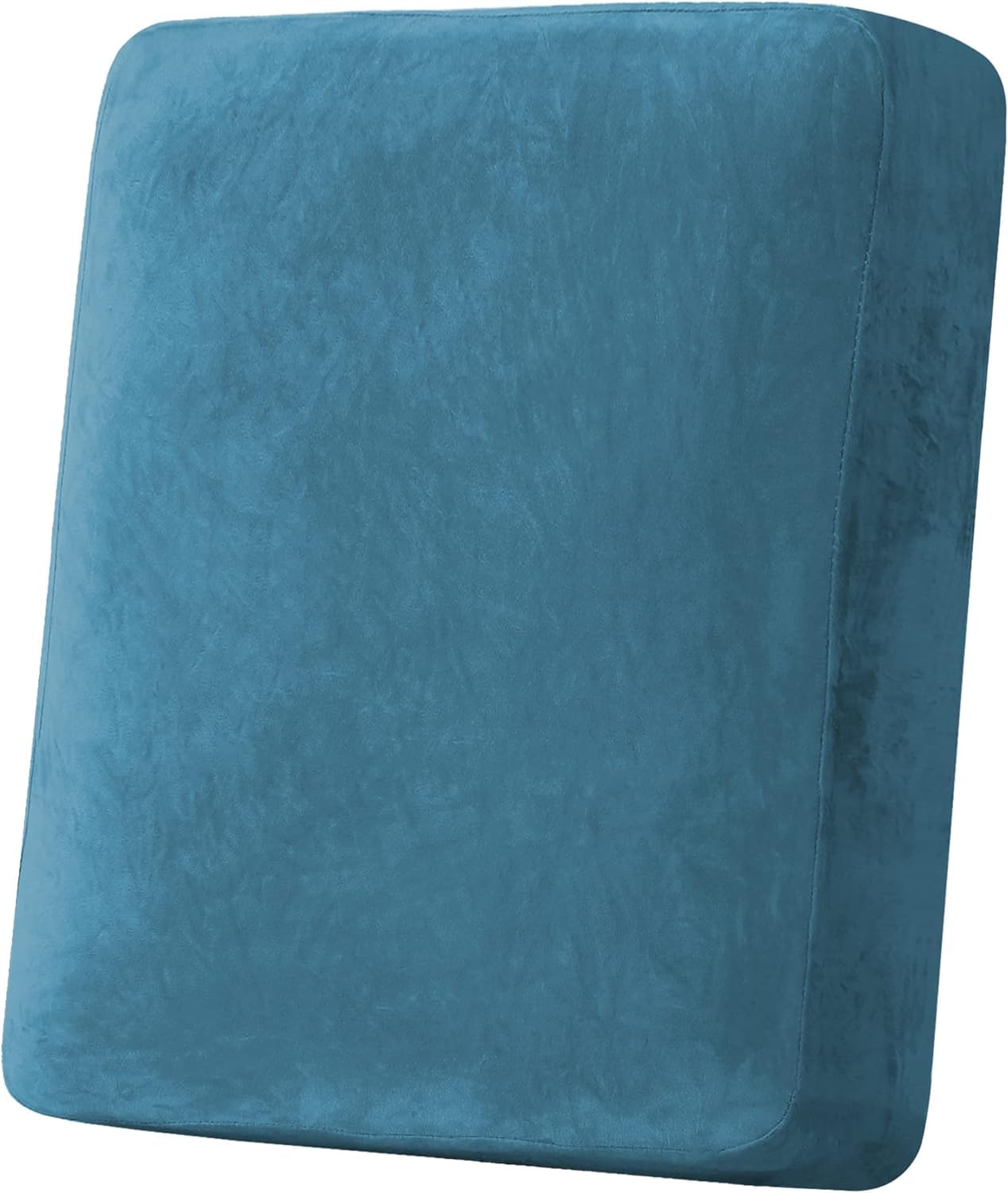 LINGKY Sofa Seat Cushion Cover, Sofa Cushion Slipcovers Stretch Velvet, Universal Non-Slip Couch Cushion Covers Replacement for Individual Furniture Protector (Peacock Blue,Large 1 Seater) — image 1