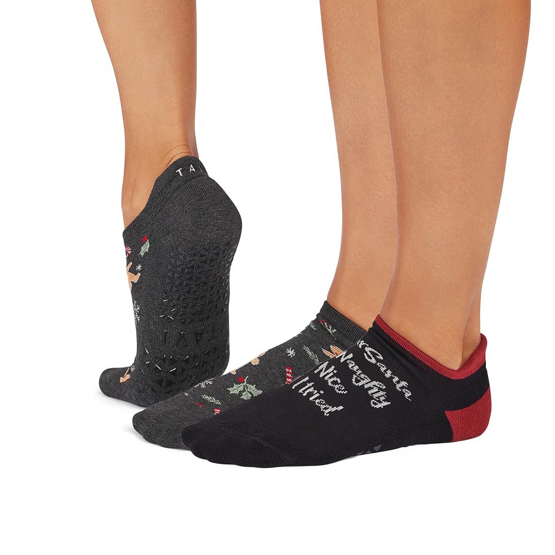 TAVI Savvy Pilates Socks with Grips for Women, Multi-pack