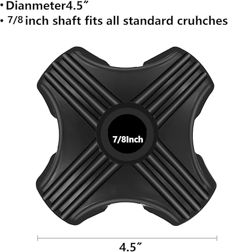 Miniatura 3 de ANCKNE Punta de caña  Reemplazo de goma cuádruple de 78 pulgadas para bastones de caminar, soporte antideslizante de cuatro puntos estable para