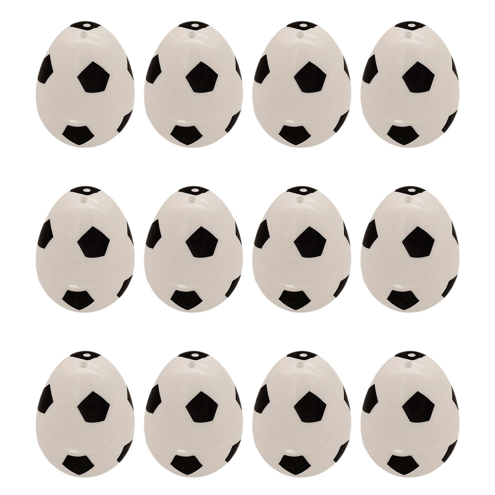 View 1 of 12PCS Soccer Party Favors Unfilled Soccer Eggs Party Decorations 2.4in Sports Themed Easter Eggs Balls Bulk for Birthday Gift Holiday Basket Stuffers Fillable Plastic Baseball Football Basketball