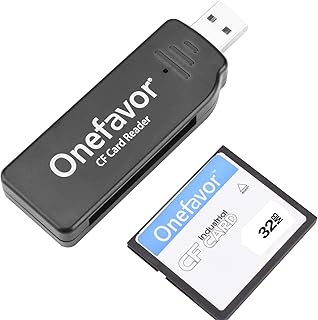 Onefavor CompactFlash Cards Reader, Compact Flash CF Memory Card USB Reader Reader/Writer (with 32MB CF Card)