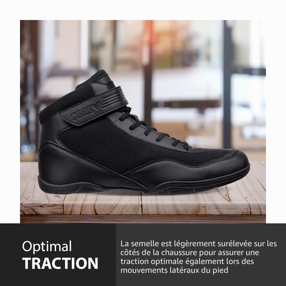 CORE Chaussures de Lutte pour Hommes, Femmes et Enfants - Wrestling Shoes, Lutte Homme - Chaussures d'arts Martiaux antidérapantes