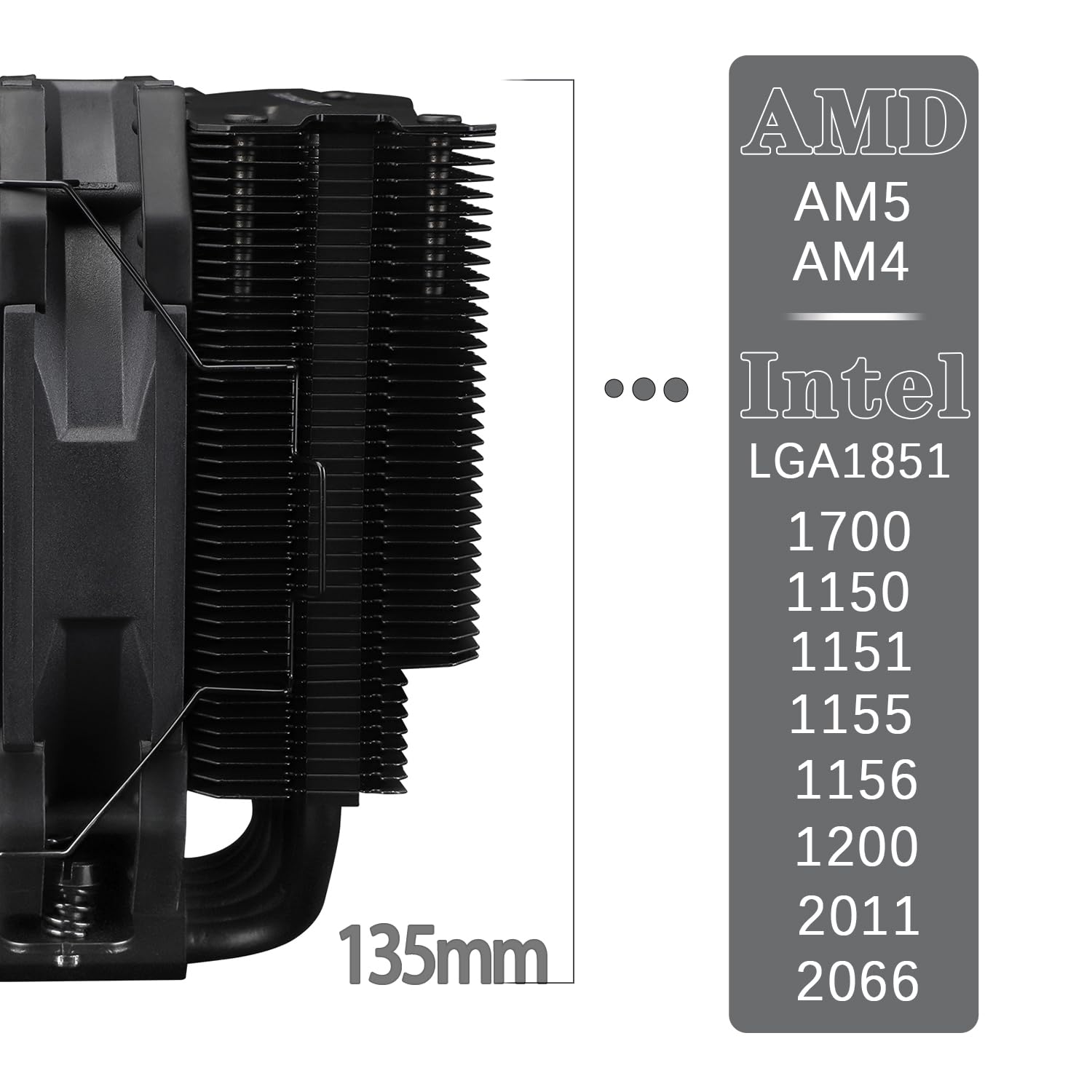 TR-Thermalright Peerless Assassin 120 MINI Negro Enfriador de CPU, Doble Torre con Heatpipes de 6x6mm, Cubierta Superior Negra, para AM5/AM4,lga1851/1700/115x