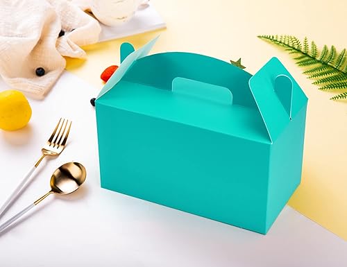 Miniatura 5 de HUAPRINT Paquete de 30 cajas de regalo color turquesa, 9.45 x 5 x 5 pulgadas, caja de regalo para fiesta, cumpleaños, baby shower, boda, Navidad