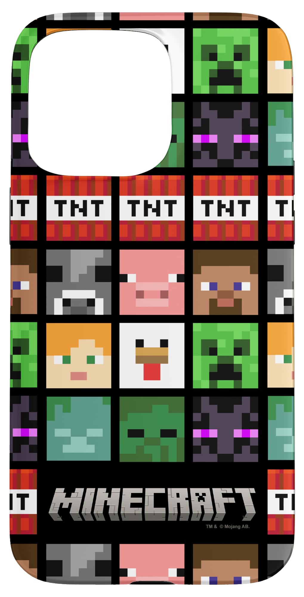 Minecraft Group Shot Faces Collage Case for iPhone 15 Pro Max