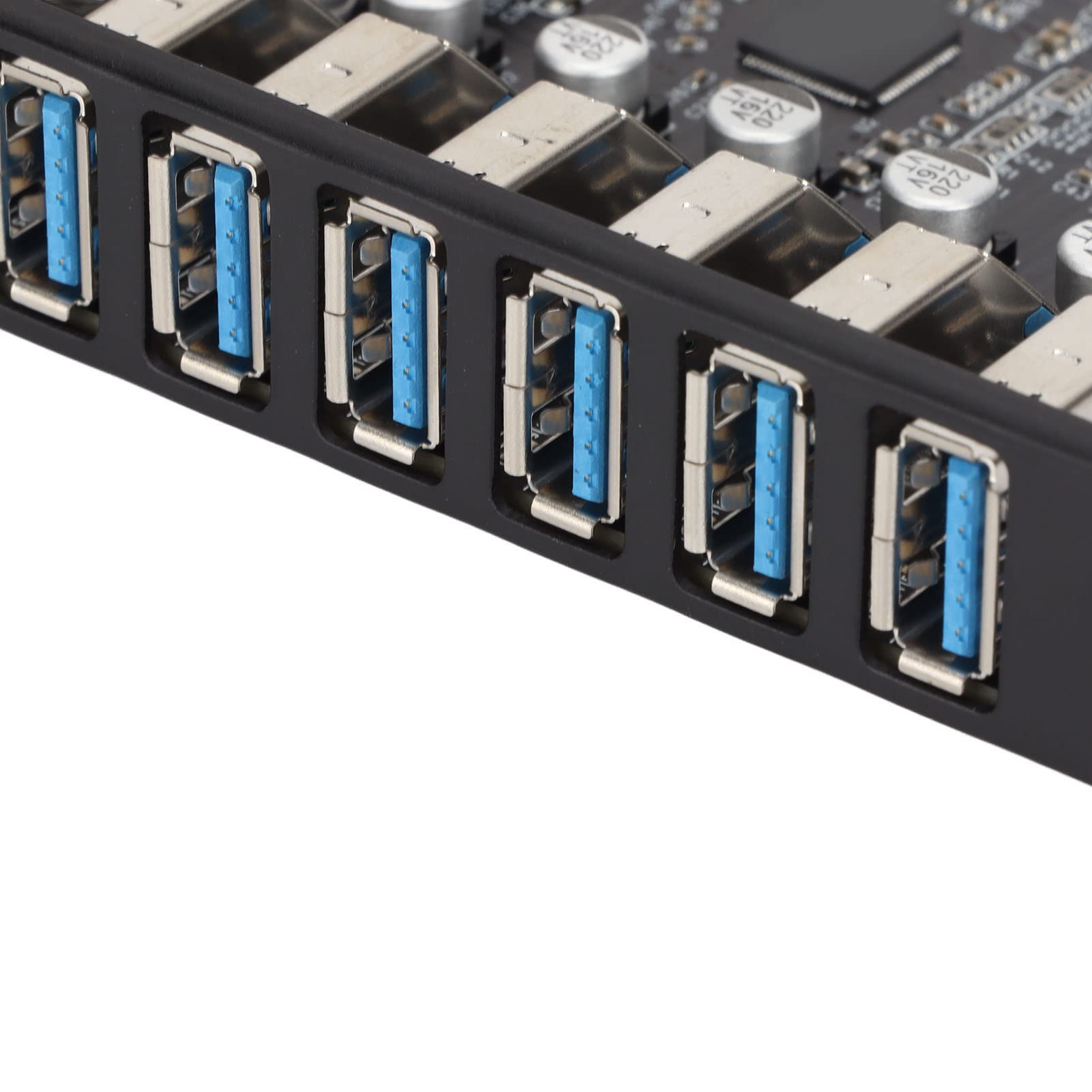 HUB da PCI-E a USB 3.2 a 7 Porte, Scheda di Espansione PCIE, Scheda Adattatore Extender PCI Express per Controller Esterno da 5 Gbps per Desktop XP, 7, 8, 10,11