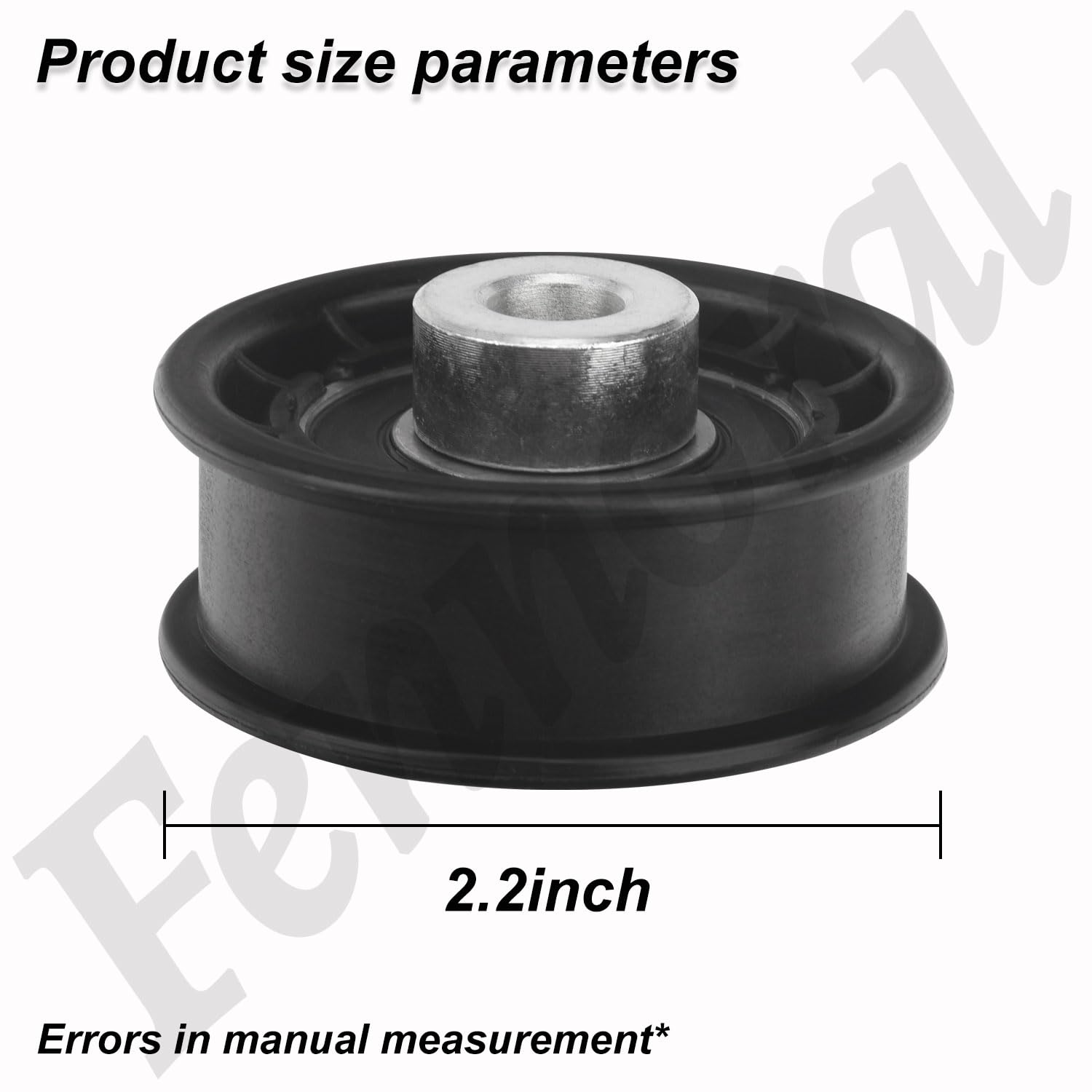 604491 Flat Idler Pulley (3/8" x 2") Compatible with Hustler Raptor Mower 931741 931881 931899 933069 933077, Also for Big Dog ALPHA604491 (1)