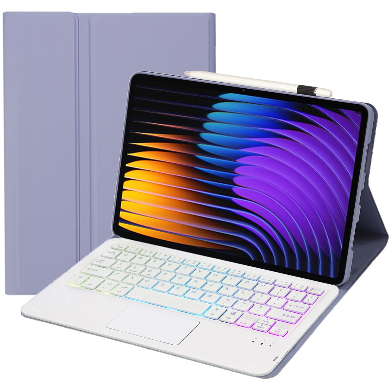 Etui na klawiaturę do Xiaomi Pad 8 / Xiaomi Pad 8 Pro (11,2 cala), bezprzewodowa klawiatura Bluetooth, etui folio | podświetlana klawiatura | mysz dotykowa