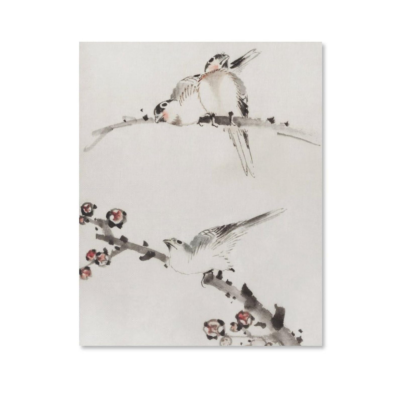 Amazon.co.jp: 絵画 花の枝に止まった鳥インテリア 絵画 繊細な Amazon.co.jp: 絵画 花の枝に止まった鳥インテリア 絵画 繊細な