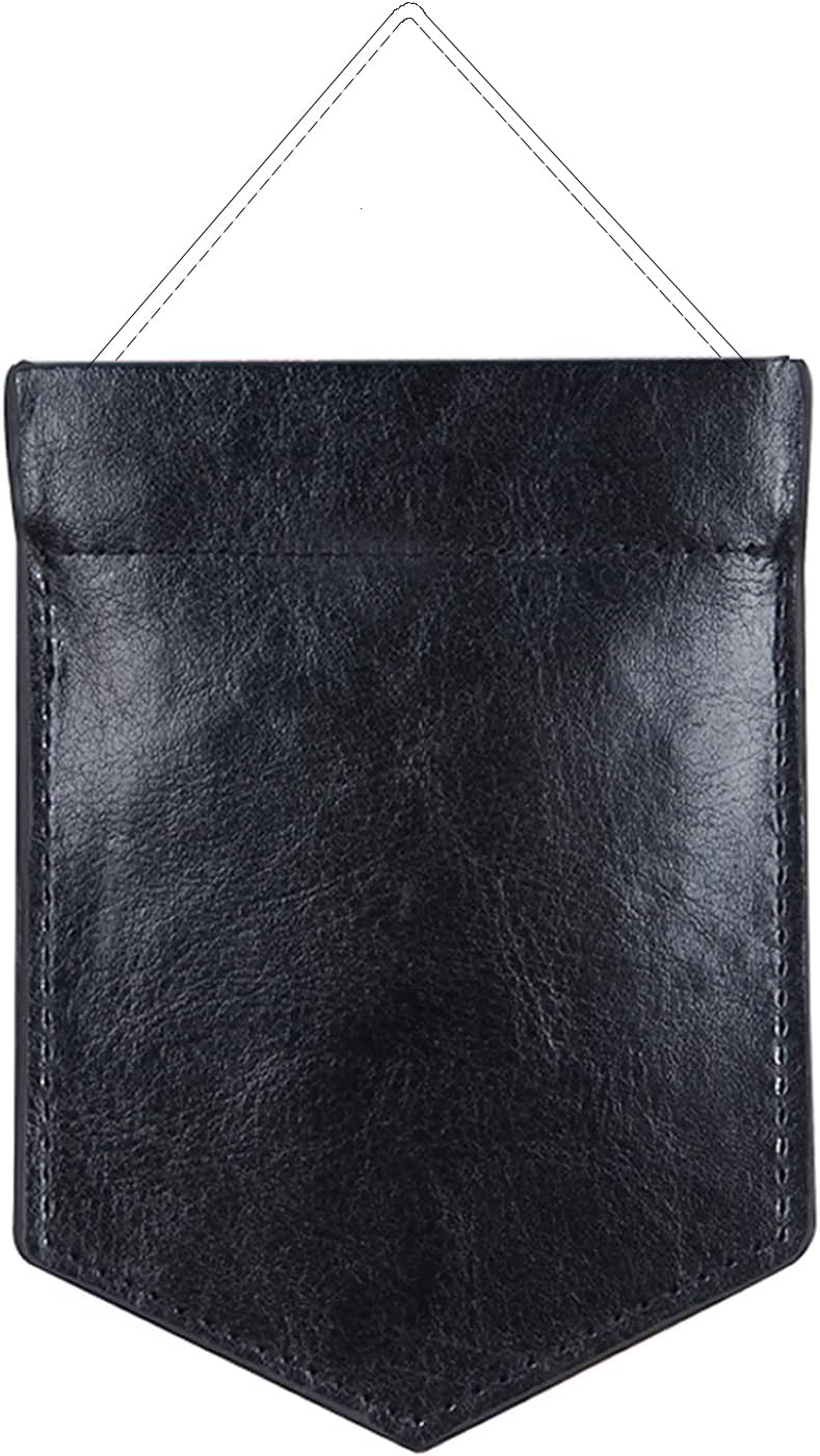 ONLVAN Pocket Square Holder Leather Pocket Square Holder for Men's Suit Handkerchief