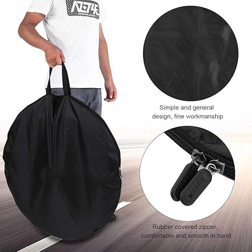 Miniatura 4 de Yosoo Negro Nylon Bicicletas Rueda Bolsa de transporte Traje para Mountain Road Bike Ruedas delanteras y traseras 27,5 y 29 pulgadas Opcional