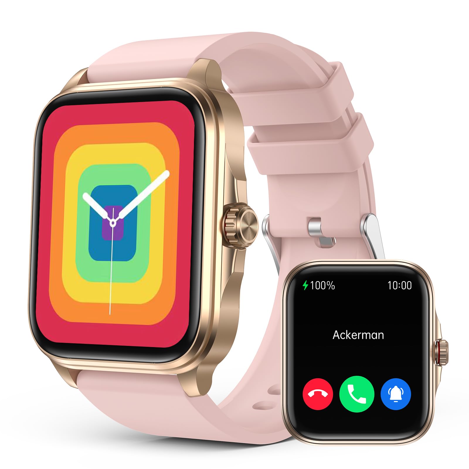 SOUYIE Smartwatch Uomo Donna, Smartwatch con Effettua/Risposta Chiamate, 1.96" Orologio Smart watch con Monitoraggio del SpO2 Sonno Contapassi per IOS Android