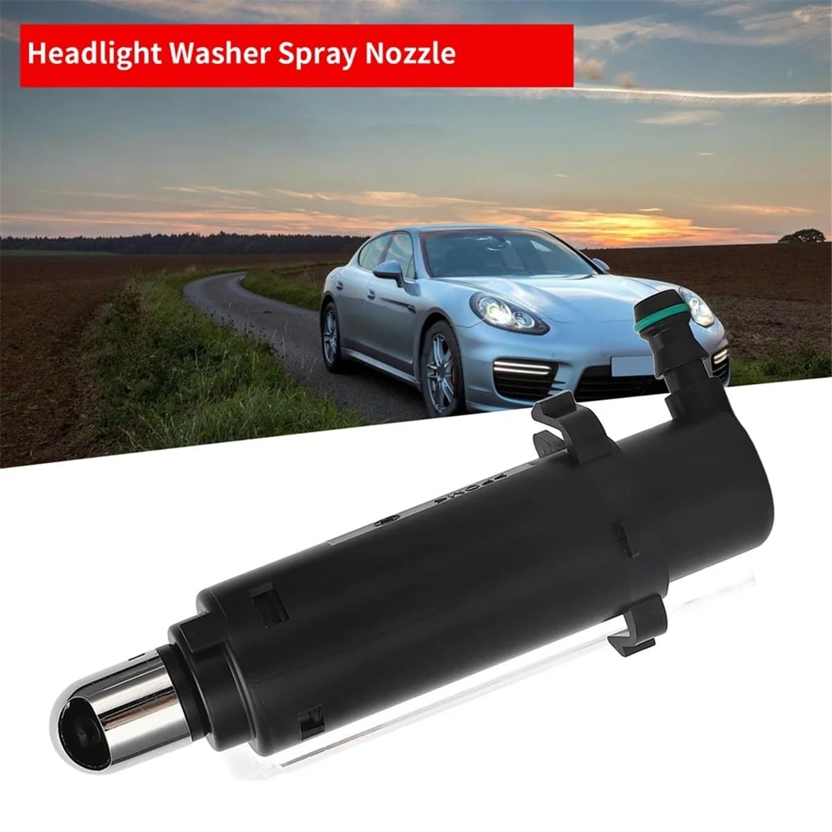 Arandela para faros delanteros de coche compatible con Panamera 970 2009-2016 1 P boquilla de pulverización de cabezal de chorro 97062813300