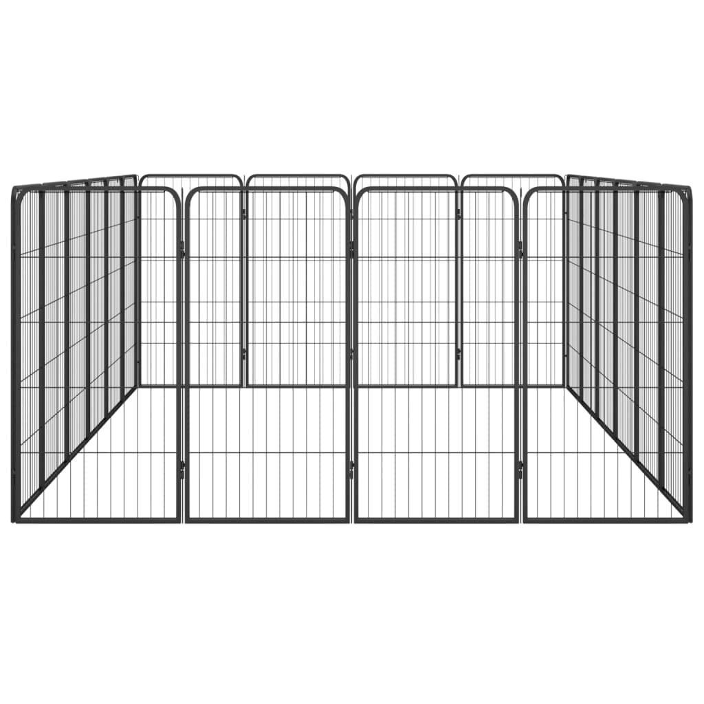 Cuccia per cani, 20 pezzi, 50 x 100 cm, in acciaio, colore nero